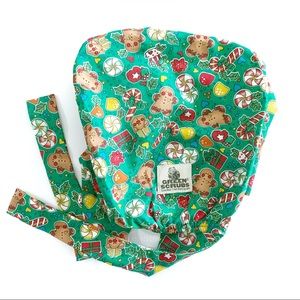 Green Scrubs Holiday winter scrub cap hat